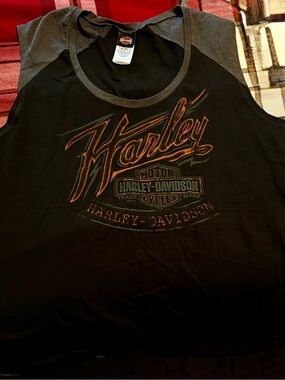 Harley-Davidson Black Tee with Red Logo Accent